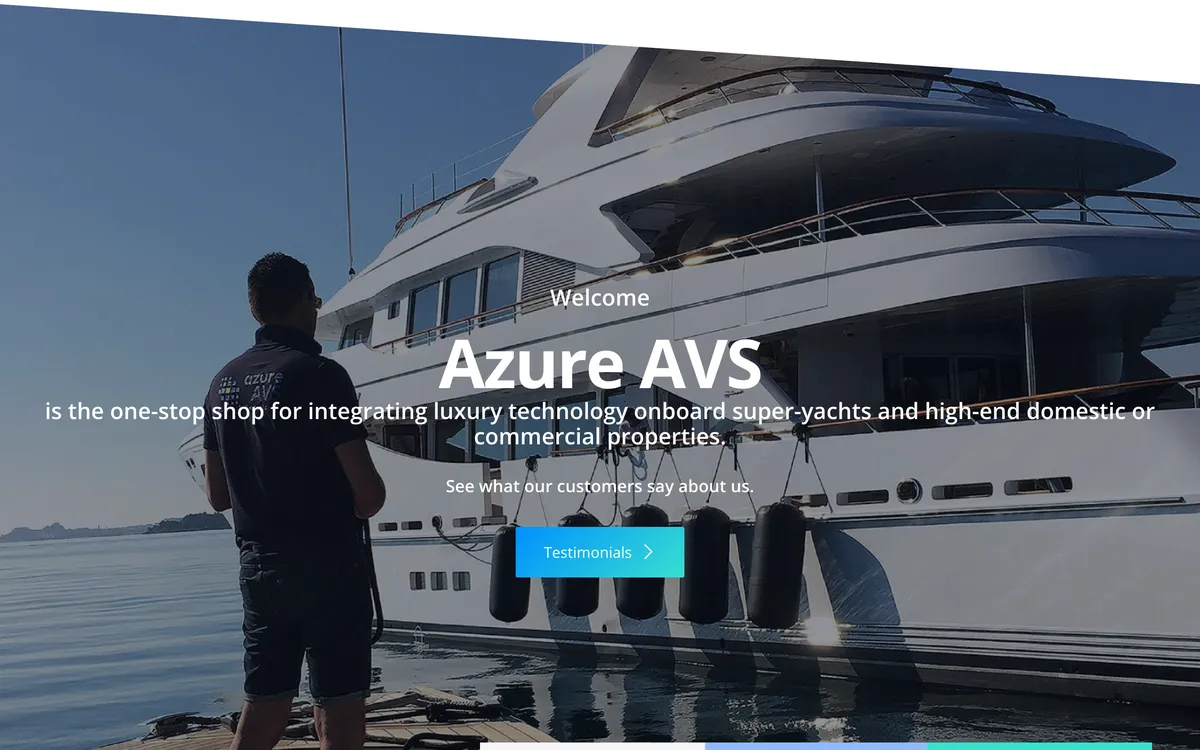 Azure AVS Homepage Screenshot